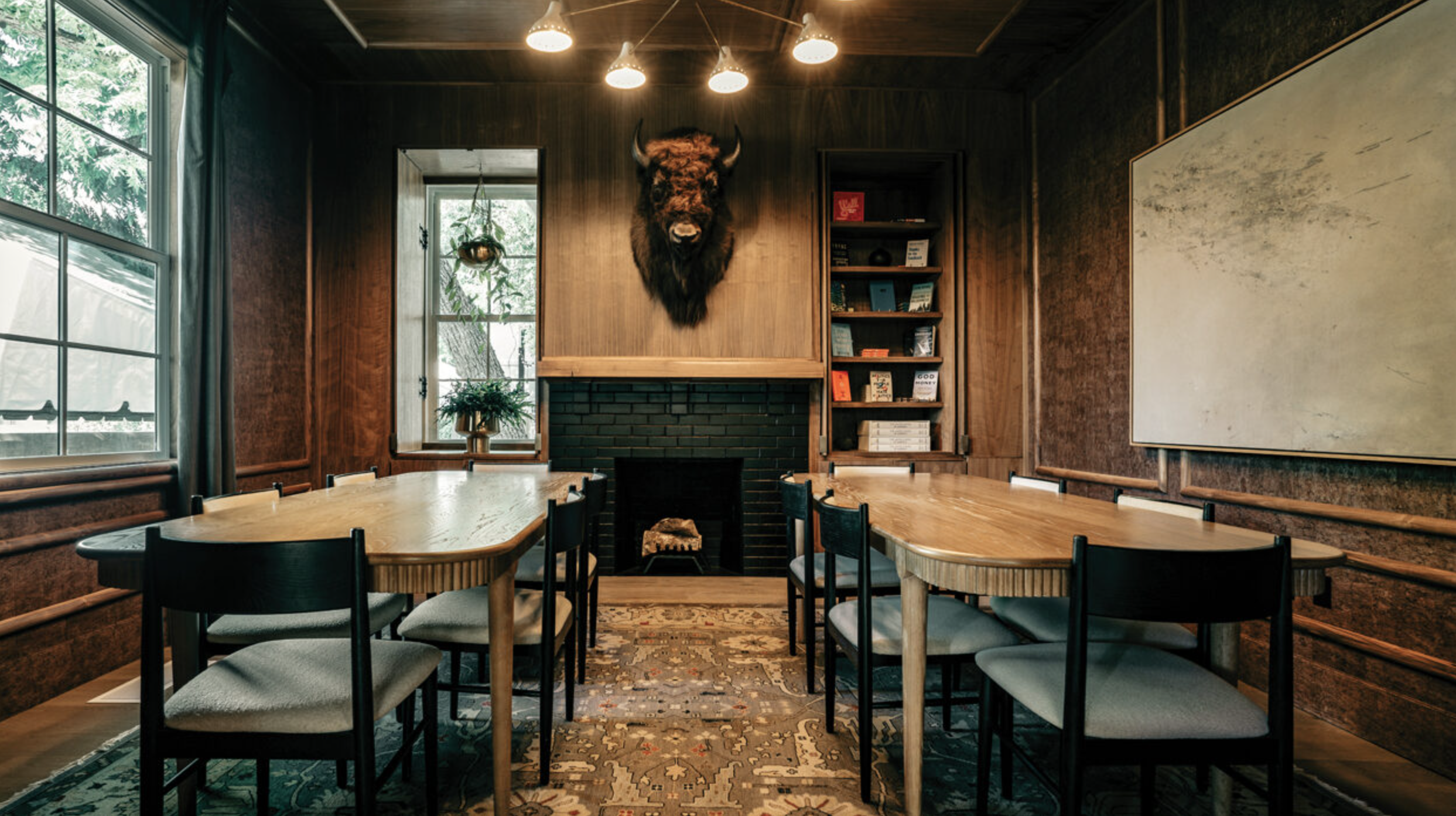 The Library, one of Arena Commons' private rooms
